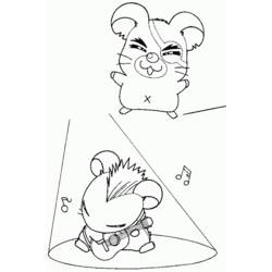 Coloring page: Hamtaro (Cartoons) #40134 - Free Printable Coloring Pages