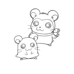 Coloring page: Hamtaro (Cartoons) #40136 - Free Printable Coloring Pages