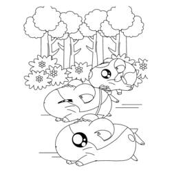 Coloring page: Hamtaro (Cartoons) #40141 - Free Printable Coloring Pages