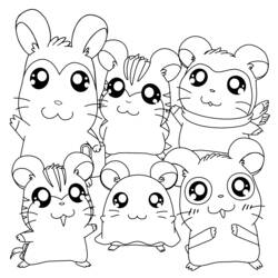 Coloring page: Hamtaro (Cartoons) #40149 - Printable coloring pages