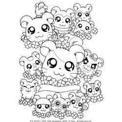 Coloring page: Hamtaro (Cartoons) #40168 - Free Printable Coloring Pages