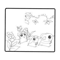 Coloring page: Hamtaro (Cartoons) #40174 - Free Printable Coloring Pages
