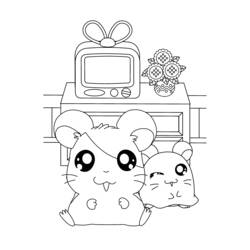 Coloring page: Hamtaro (Cartoons) #40179 - Free Printable Coloring Pages