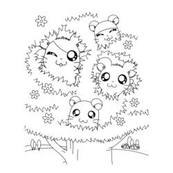 Coloring page: Hamtaro (Cartoons) #40192 - Free Printable Coloring Pages