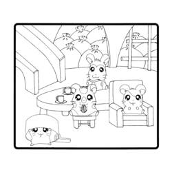 Coloring page: Hamtaro (Cartoons) #40201 - Free Printable Coloring Pages