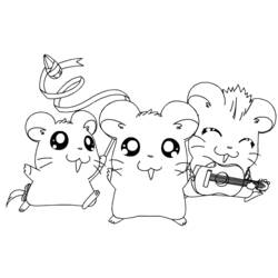 Coloring page: Hamtaro (Cartoons) #40216 - Free Printable Coloring Pages