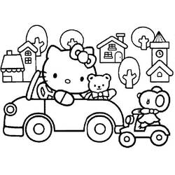 Coloring page: Hello Kitty (Cartoons) #36767 - Printable coloring pages