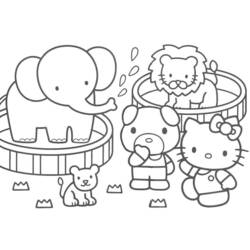 Coloring page: Hello Kitty (Cartoons) #36800 - Free Printable Coloring Pages