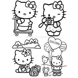 Coloring page: Hello Kitty (Cartoons) #36826 - Free Printable Coloring Pages