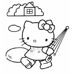 Coloring page: Hello Kitty (Cartoons) #36838 - Free Printable Coloring Pages