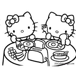 Coloring page: Hello Kitty (Cartoons) #36845 - Printable coloring pages