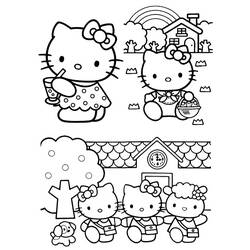 Coloring page: Hello Kitty (Cartoons) #36877 - Free Printable Coloring Pages