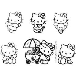 Coloring page: Hello Kitty (Cartoons) #36929 - Free Printable Coloring Pages