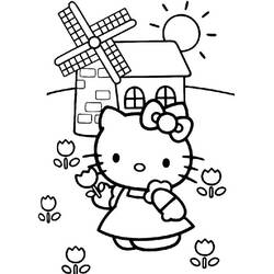 Coloring page: Hello Kitty (Cartoons) #36998 - Free Printable Coloring Pages