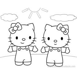 Coloring page: Hello Kitty (Cartoons) #37010 - Free Printable Coloring Pages