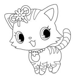 Coloring page: Jewelpet (Cartoons) #37667 - Printable coloring pages