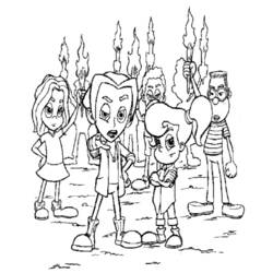 Coloring page: Jimmy Neutron (Cartoons) #48904 - Free Printable Coloring Pages