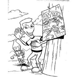 Coloring page: Jimmy Neutron (Cartoons) #48906 - Free Printable Coloring Pages