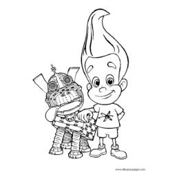 Coloring page: Jimmy Neutron (Cartoons) #49022 - Printable coloring pages
