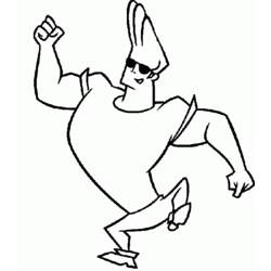 Coloring page: Johny Bravo (Cartoons) #35314 - Printable coloring pages