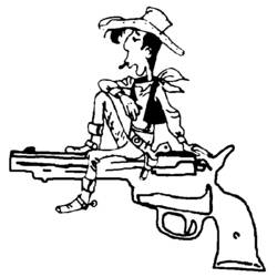 Coloring page: Lucky Luke (Cartoons) #25564 - Free Printable Coloring Pages