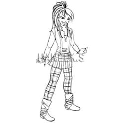 Coloring page: Mangas (Cartoons) #42777 - Free Printable Coloring Pages