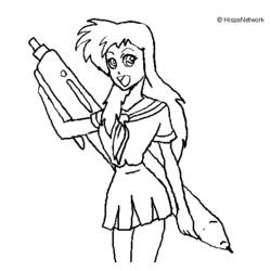 Coloring page: Mangas (Cartoons) #42825 - Free Printable Coloring Pages