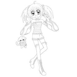 Coloring page: Mangas (Cartoons) #42904 - Free Printable Coloring Pages