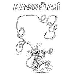 Coloring page: Marsupilami (Cartoons) #50094 - Free Printable Coloring Pages
