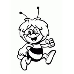 Coloring page: Maya the bee (Cartoons) #28215 - Printable coloring pages