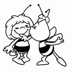 Coloring page: Maya the bee (Cartoons) #28263 - Free Printable Coloring Pages