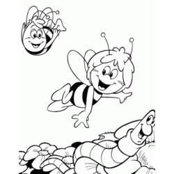 Coloring page: Maya the bee (Cartoons) #28268 - Free Printable Coloring Pages