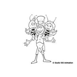 Coloring page: Maya the bee (Cartoons) #28274 - Printable coloring pages