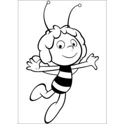 Coloring page: Maya the bee (Cartoons) #28297 - Printable coloring pages