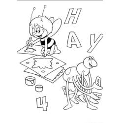 Coloring page: Maya the bee (Cartoons) #28333 - Free Printable Coloring Pages