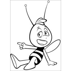 Coloring page: Maya the bee (Cartoons) #28336 - Free Printable Coloring Pages