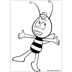 Coloring page: Maya the bee (Cartoons) #28371 - Printable coloring pages