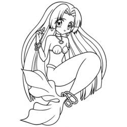 Coloring page: Mermaid Melody: Pichi Pichi Pitch (Cartoons) #53699 - Free Printable Coloring Pages