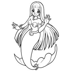 Coloring page: Mermaid Melody: Pichi Pichi Pitch (Cartoons) #53726 - Free Printable Coloring Pages