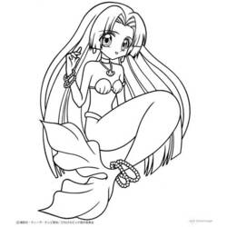 Coloring page: Mermaid Melody: Pichi Pichi Pitch (Cartoons) #53767 - Free Printable Coloring Pages