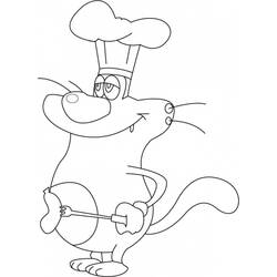 Coloring page: Oggy and the Cockroaches (Cartoons) #37857 - Printable coloring pages