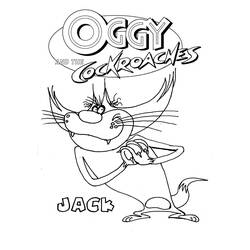Coloring page: Oggy and the Cockroaches (Cartoons) #37863 - Printable coloring pages