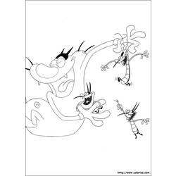 Coloring page: Oggy and the Cockroaches (Cartoons) #37865 - Printable coloring pages