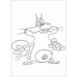 Coloring page: Oggy and the Cockroaches (Cartoons) #37887 - Free Printable Coloring Pages