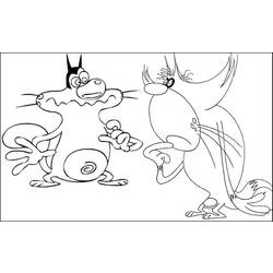 Coloring page: Oggy and the Cockroaches (Cartoons) #37933 - Printable coloring pages