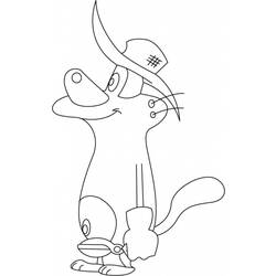 Coloring page: Oggy and the Cockroaches (Cartoons) #37951 - Free Printable Coloring Pages