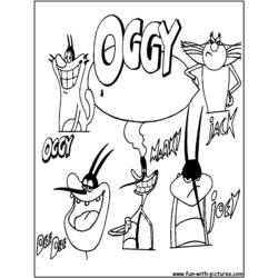 Coloring page: Oggy and the Cockroaches (Cartoons) #37952 - Printable coloring pages