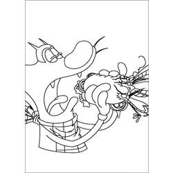 Coloring page: Oggy and the Cockroaches (Cartoons) #37957 - Free Printable Coloring Pages
