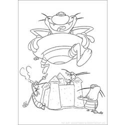 Coloring page: Oggy and the Cockroaches (Cartoons) #37969 - Free Printable Coloring Pages