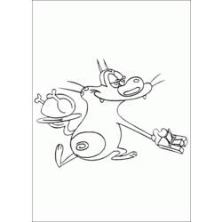 Coloring page: Oggy and the Cockroaches (Cartoons) #38009 - Free Printable Coloring Pages